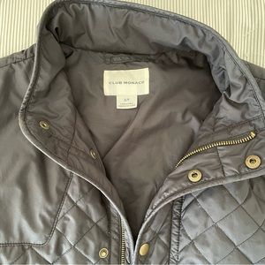 Club Monaco Down Quilted Vest Navy Blue Small